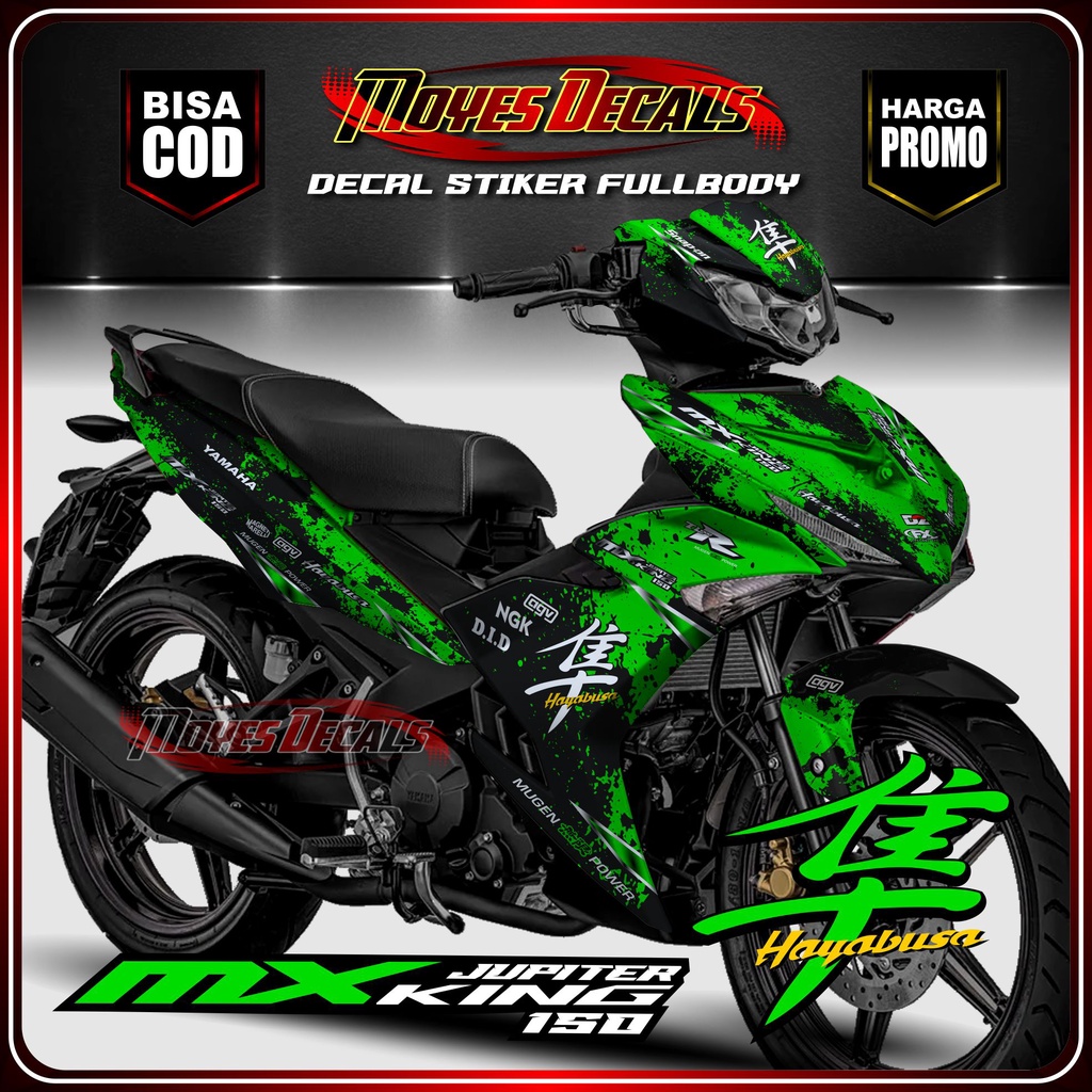Decal Mx King 150 Full Body Hayabusa Hijau Stiker Decal Yamaha Mx King 150 Full Body Hayabusa Hijau