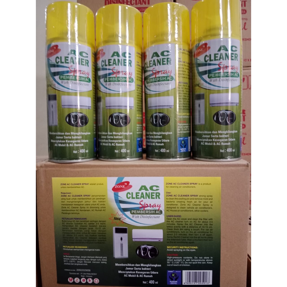 Pembersih AC Mobil dan AC Ruangan Zone AC CLEANER 400ML