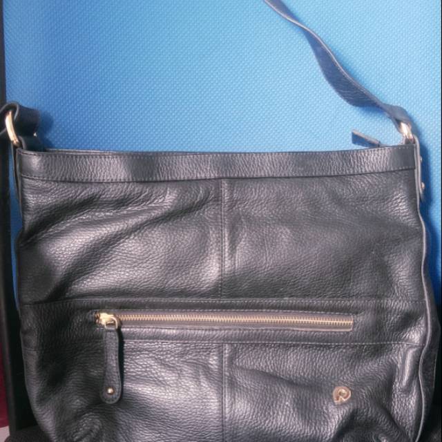 Tas kulit Papillon hitam preloved tas wanita tas selempang