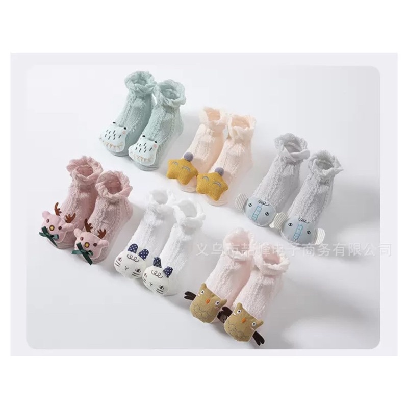 Kaos Kaki Bayi Anak Perempuan Mid Length Model Tipis Stretch Boneka / Baby Girl Socks