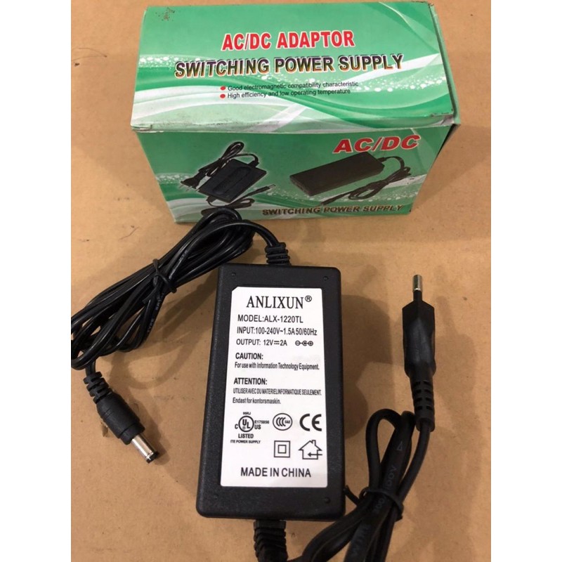 Adaptor switching 12 v 2 a Power supply 12v 2a + kabel Anlixun