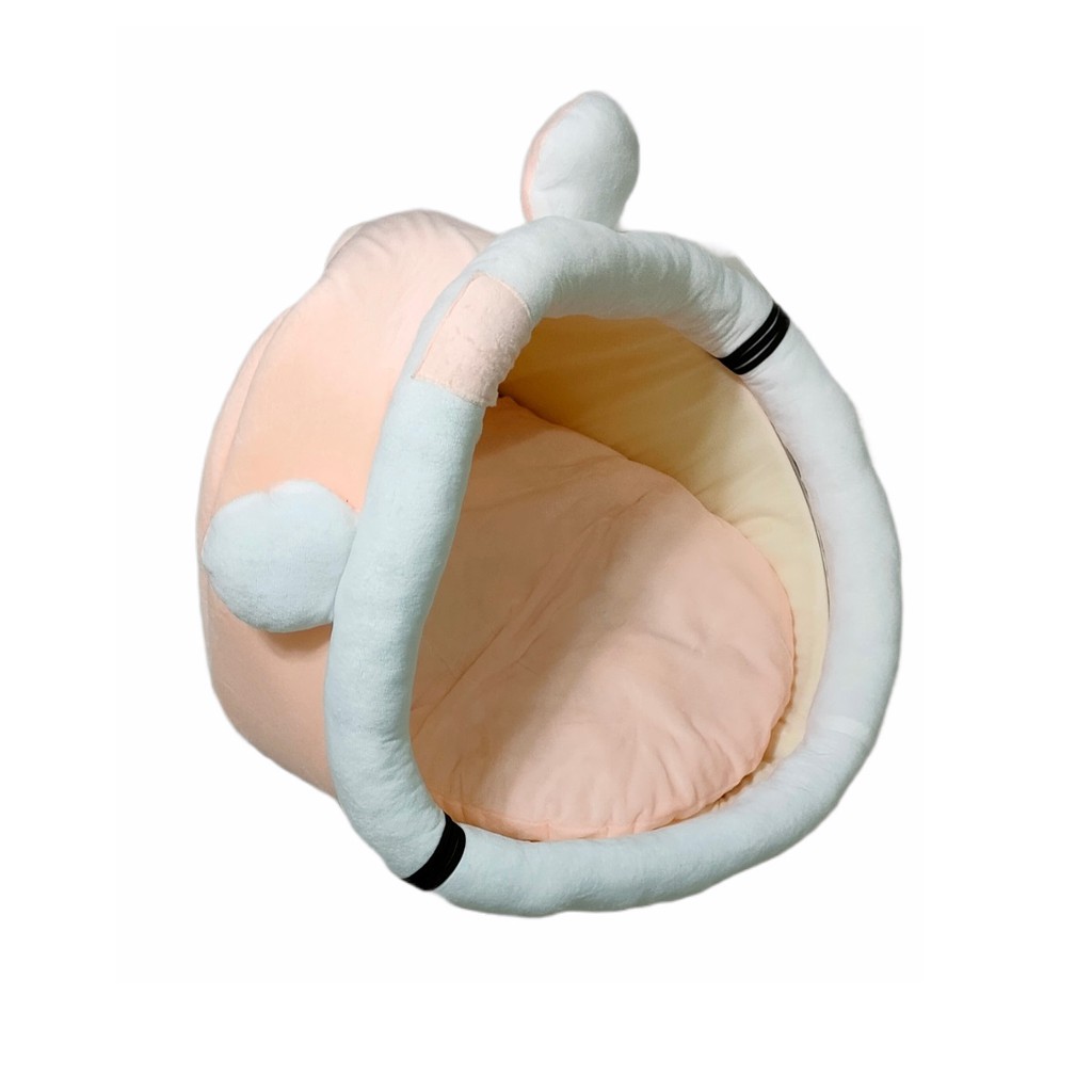 Rumah Tempat Tidur Kucing motif Big Mouth Shell with Ear + Bantal