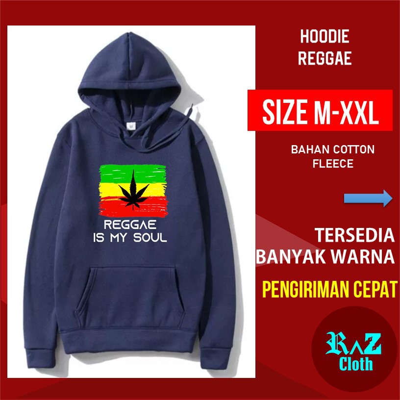 Hoodie Jamaica Reggae Flag Rasta Jaket Musik Rege Jumper Kupluk