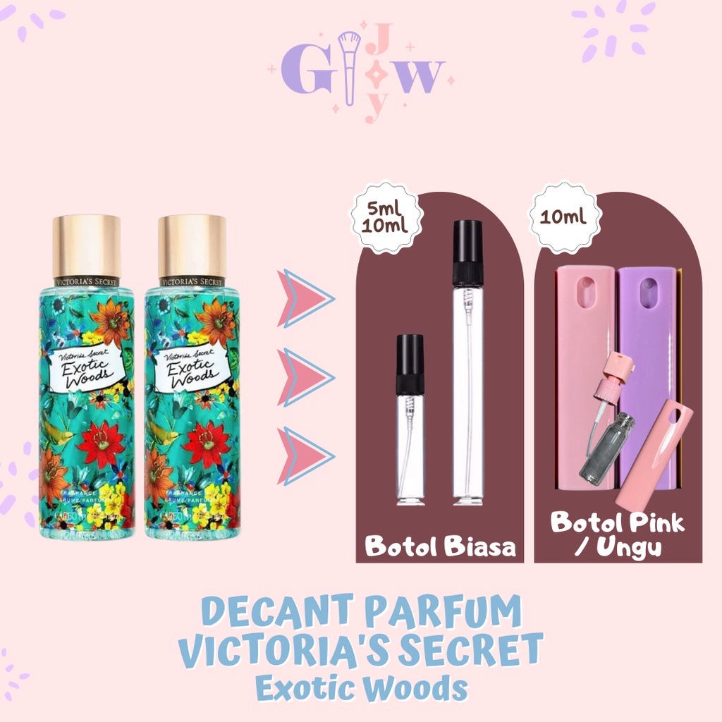 VICTORIA'S SECRET (Decant Parfum) Exotic Woods Body Fine Fragrance Mist VS parfum badan tubuh wangi tahan lama murah bpom share in jar bottle harum seharian