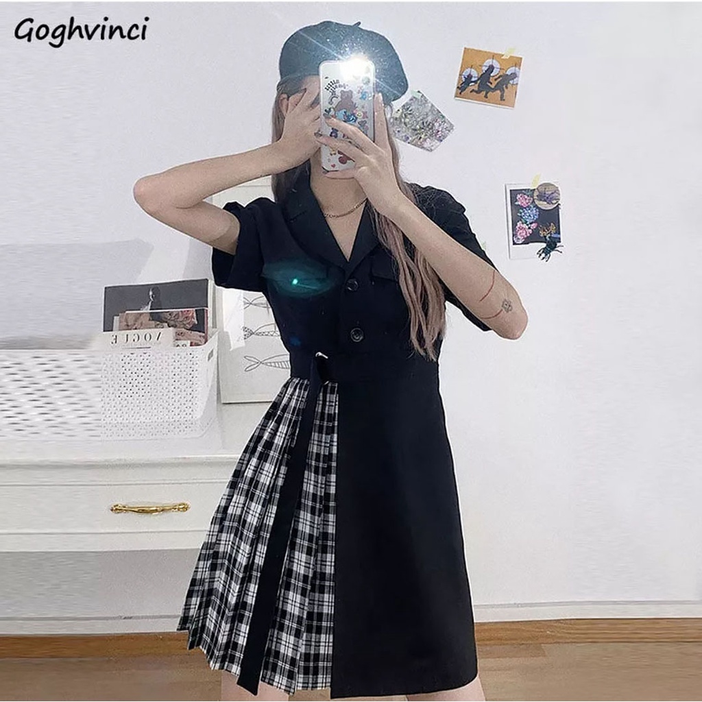 ALL SIZE MINI DRESS CASUAL KOREA DRESS MINI GAYA STYLE KOREA BAJU TERUSAN PENDEK WARNA HITAM LENGAN 