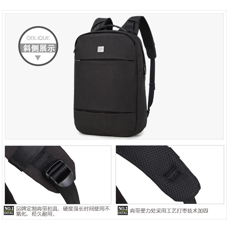 DTBG Business Travel Backpack Laptop Bag D8207W 15.6 Inch - Hitam