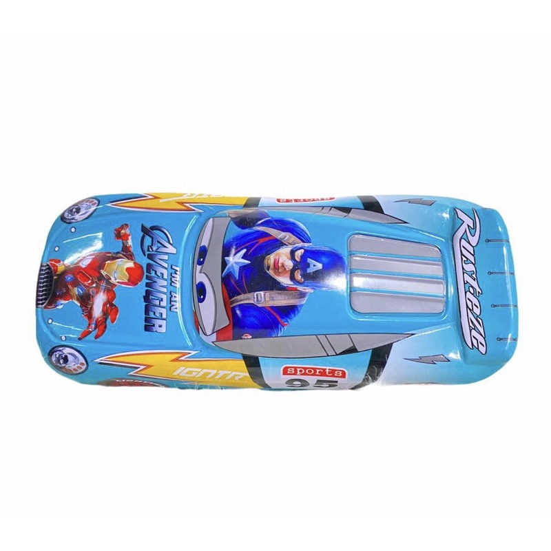 PENCIL CASE - TEMPAT PENSIL KALENG MOBIL BESAR 2 TINGKAT IRONMAN AVENGERS CAPTAIN AMERICA SPIDERMAN CARS SUPERMAN DORAEMON - PAKET ALAT TULIS SEKOLAH LENGKAP-6