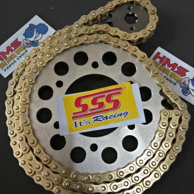 Gir Set SSS Sonic 150 R,Sonic,Rx King ,Rxk Rantai Gold 428 415 - Gear Set Sss Sonic 150 R Sonic-415 gold