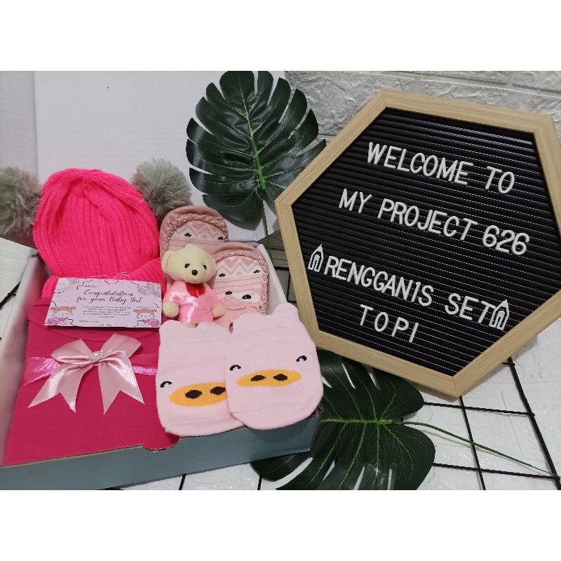 RENGGANIS SET | BABY HAMPERS BAYI GIFT KADO SET | PAKET LAHIRAN BAYI LAKI - LAKI PEREMPUAN UNISEX-Kupluk Fanta