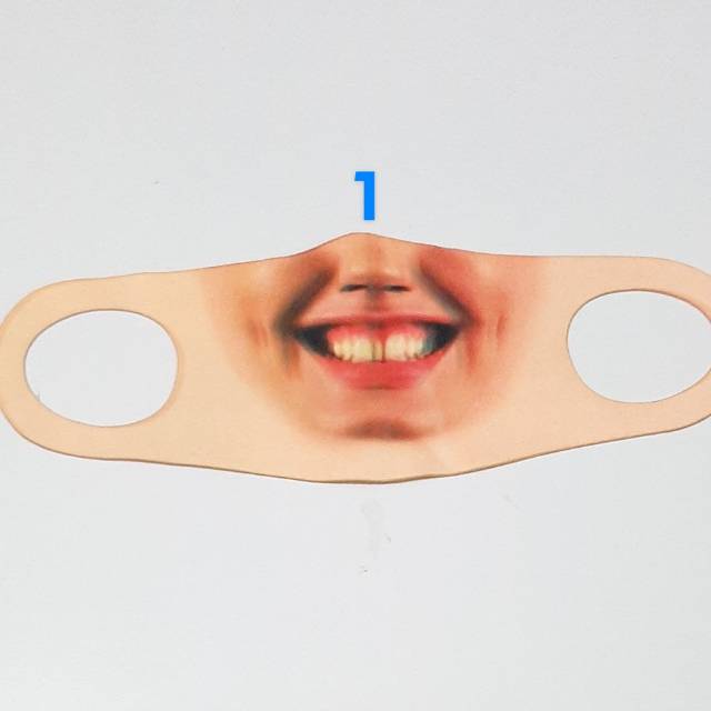 Masker Kain Scuba Dewasa Motif Wajah / Masker Kain Motif Wajah