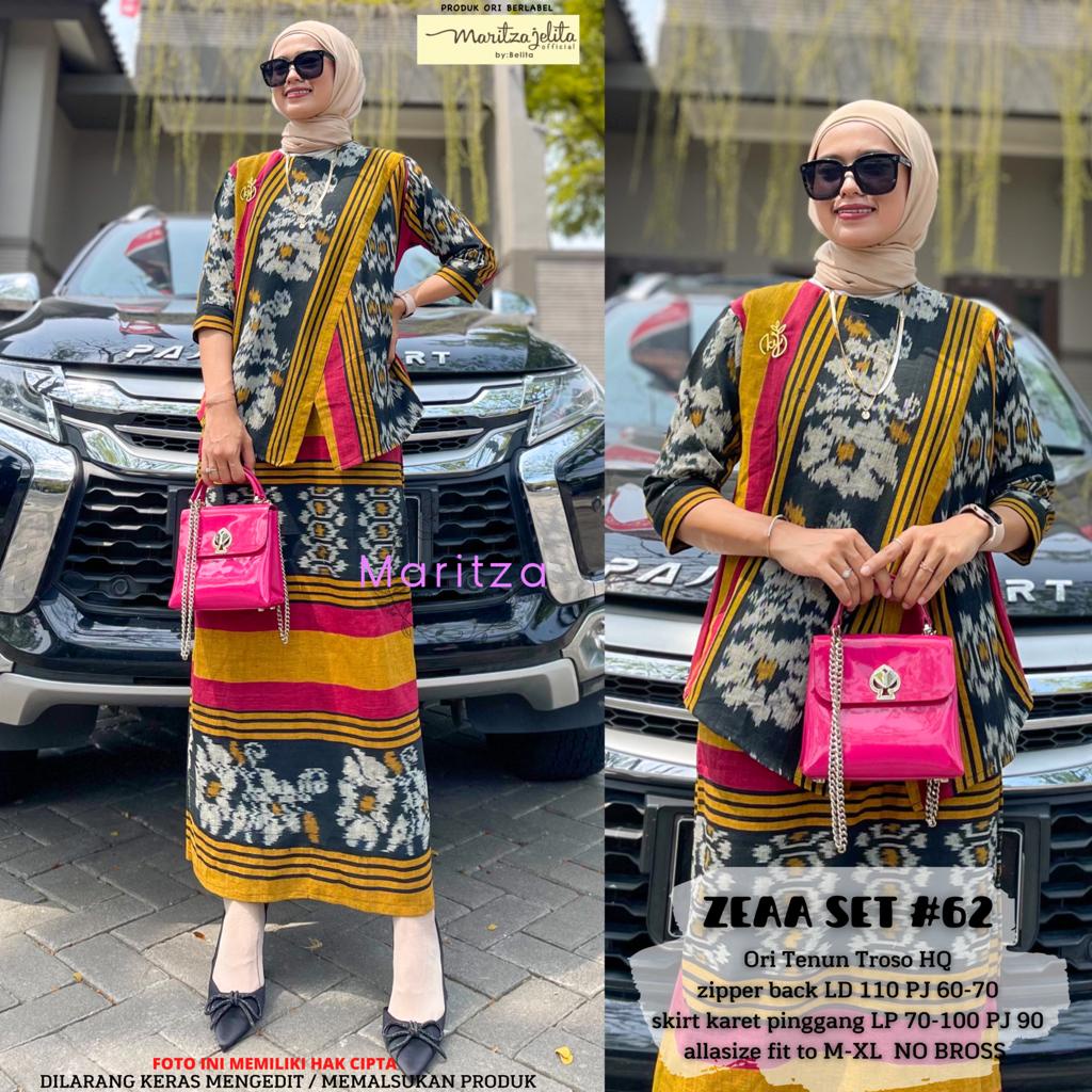 Setelan Rok Tenun Troso Alila Set Zeaa Set Motif Etnik Bahan Original Tenun Ld 110