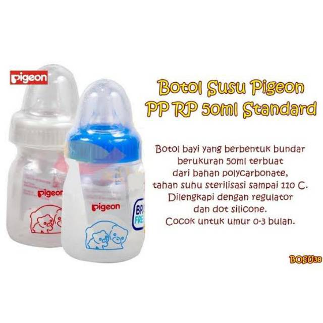 Botol susu Pigeon 50ml 120ml newborn dot standar STD Makassar