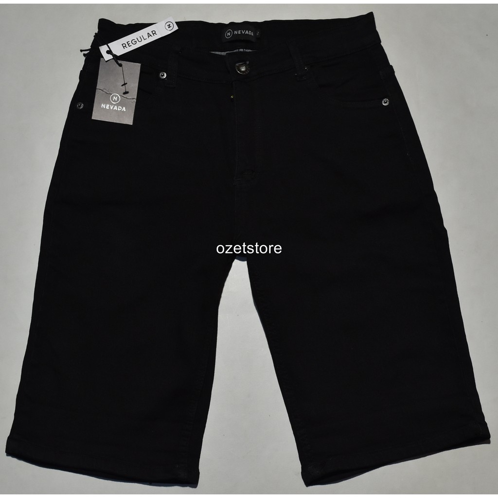 Celana Jeans Pria NEVADA Pendek Hitam CG17 ORIGINAL & REAL PICTURE