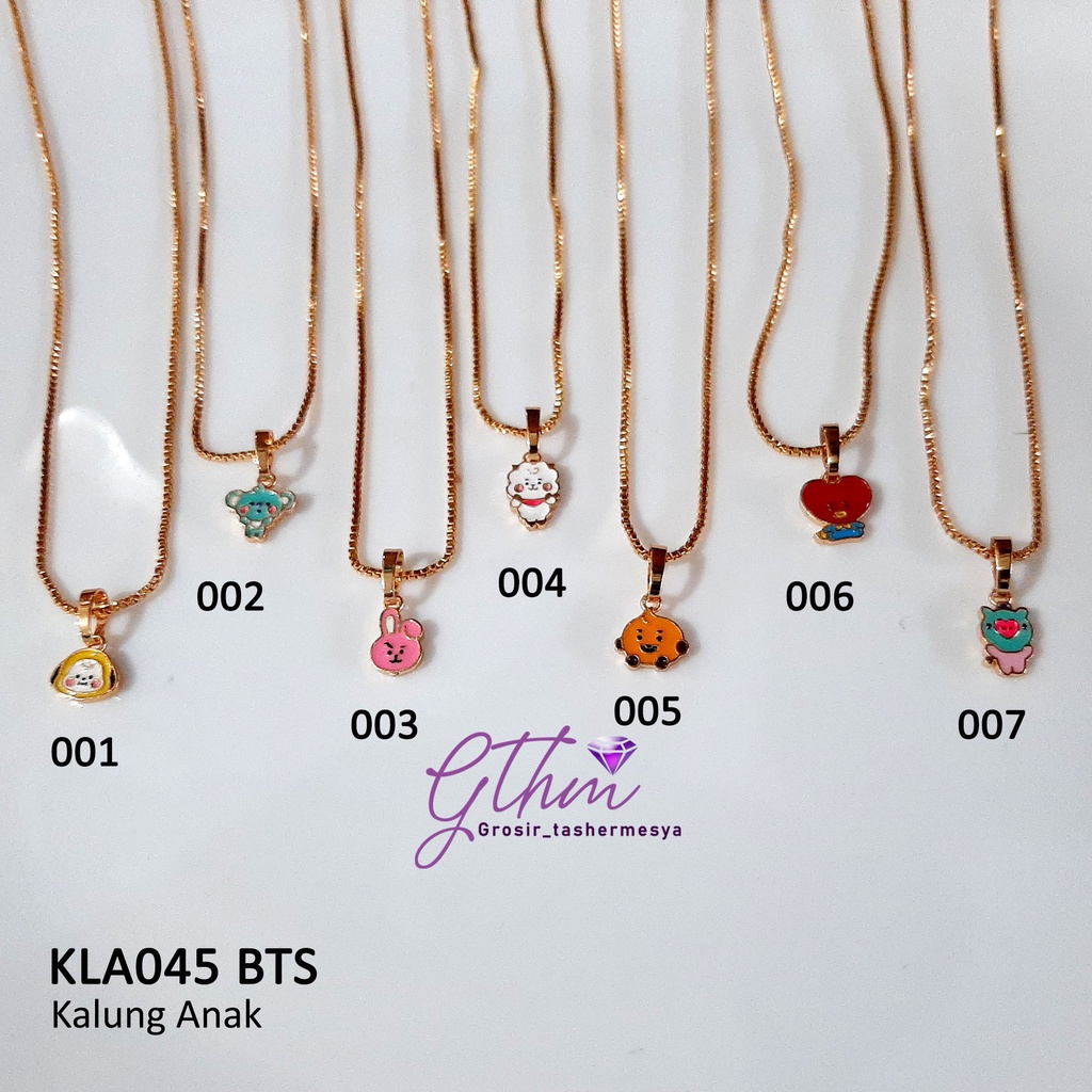 Kalung Anak BTS Perhiasan Fashion Kualitas Premium Anti Karat bisa dipakai sehari-hari kla045 gthm