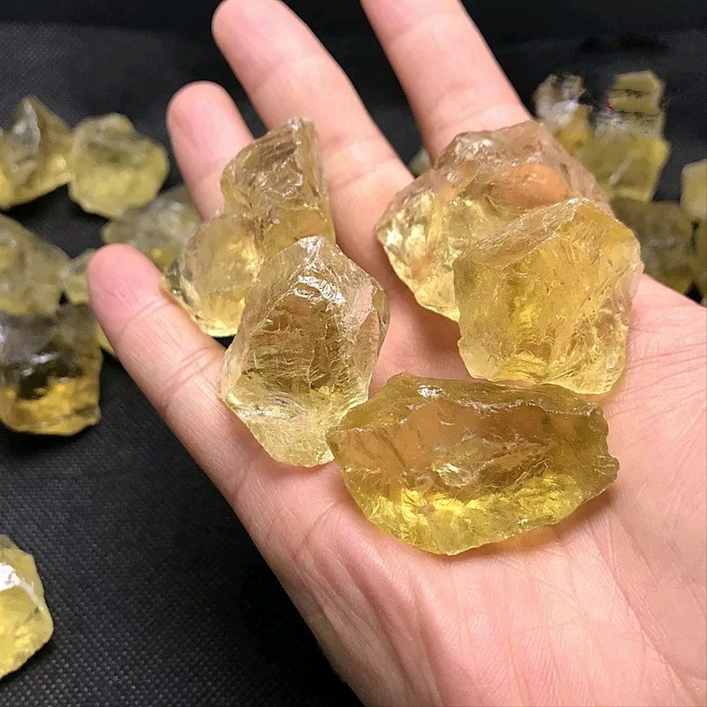 HARGA GILA-GILAAN !!! Citrine Quartz Natural / Lemon Quartz Bahan Giwang Harga Eceran ( Jual Bahan )