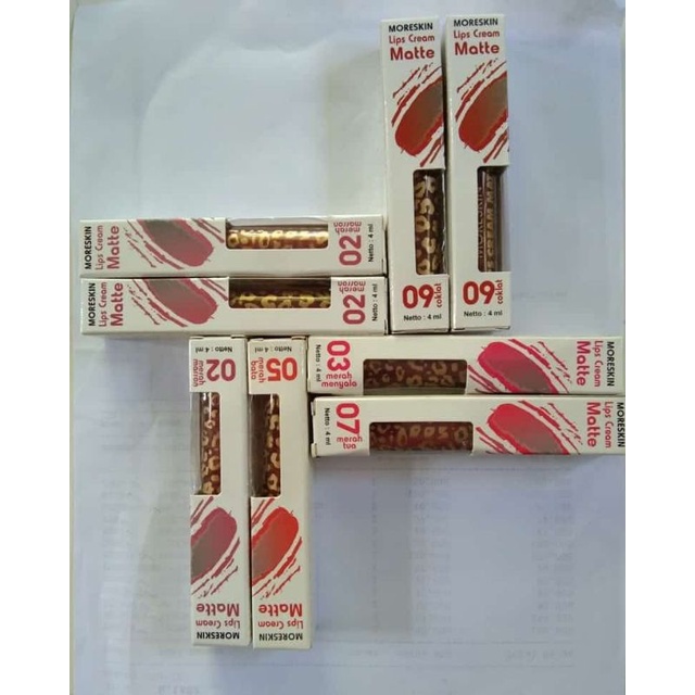 moreskin lip cream matte original lc01mn lc02mron lc03mm lc05mt lc07mb lc08pn lc09cm lc33nd murah - 