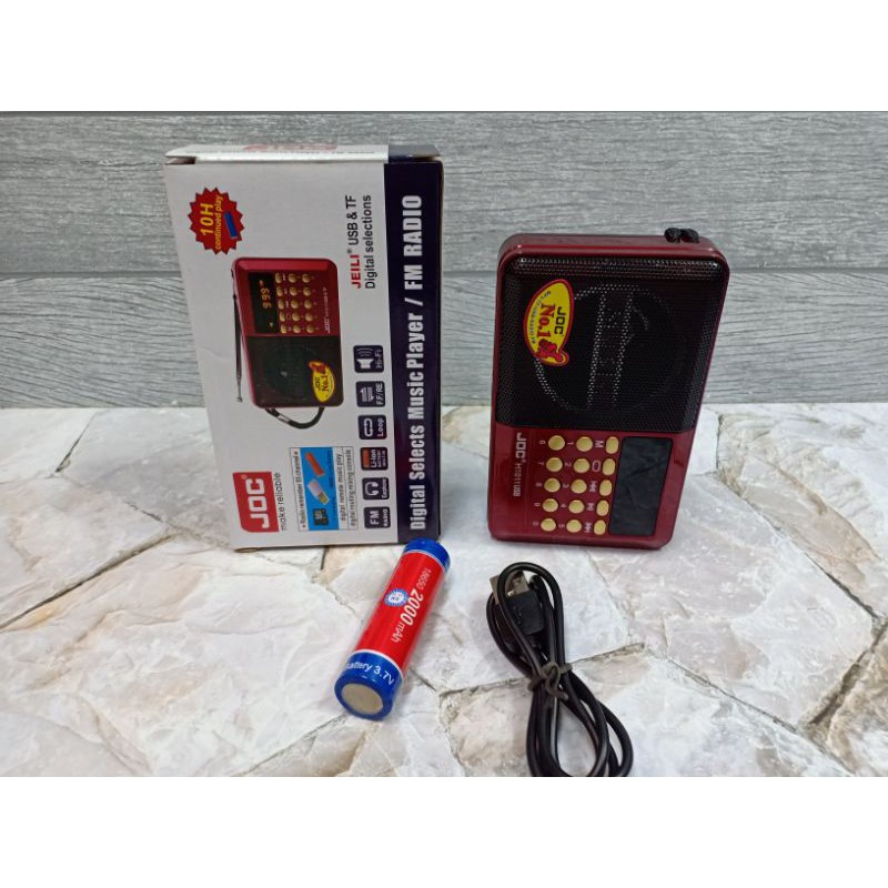 Radio mini USB Micro SD Original JOC Digital Selacts Music Player FM Radio JOC HA110 Bluetooth mirip rl4013