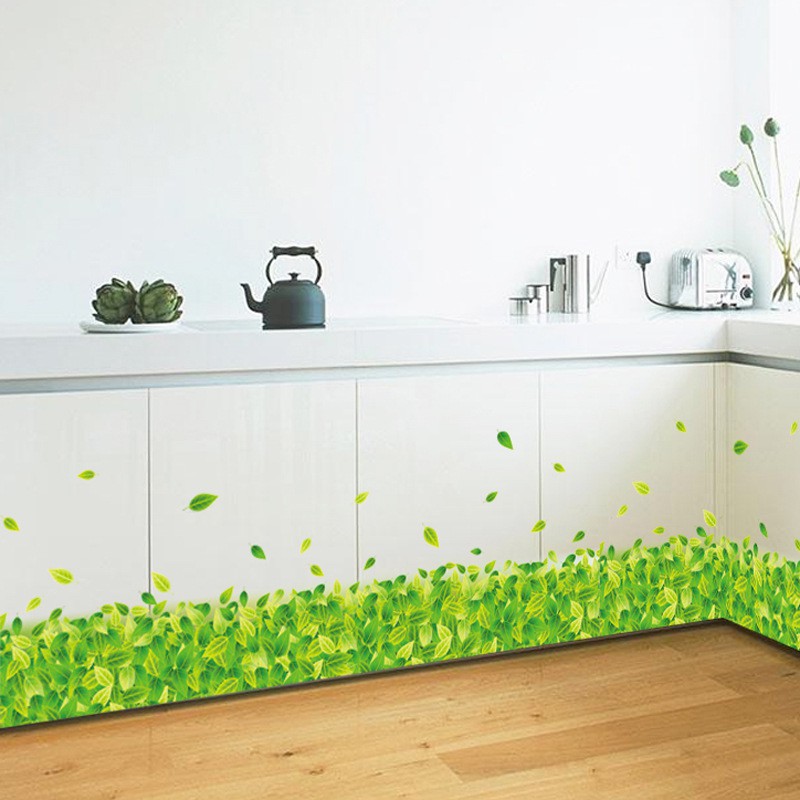 RELIZA WALL STICKER RUMPUT DAUN HIJAU GREEN GRASS GARDEN STIKER DINDING SK7015