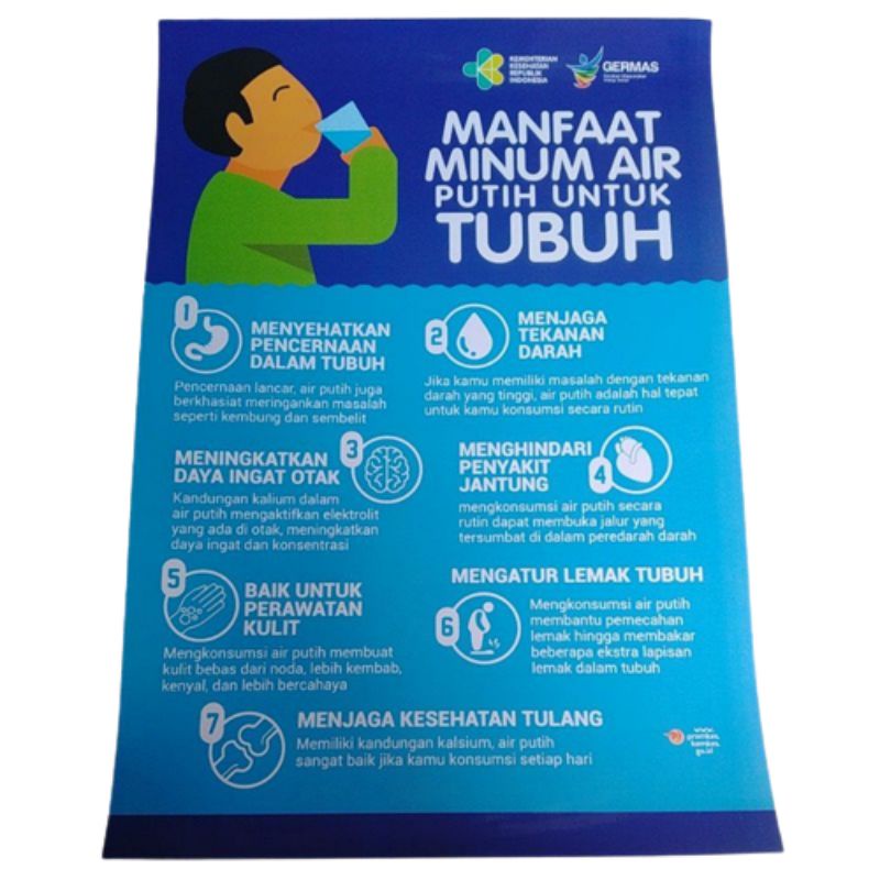 Jual Poster Manfaat Minum Air Putih Untuk Tubuh Shopee Indonesia 5353