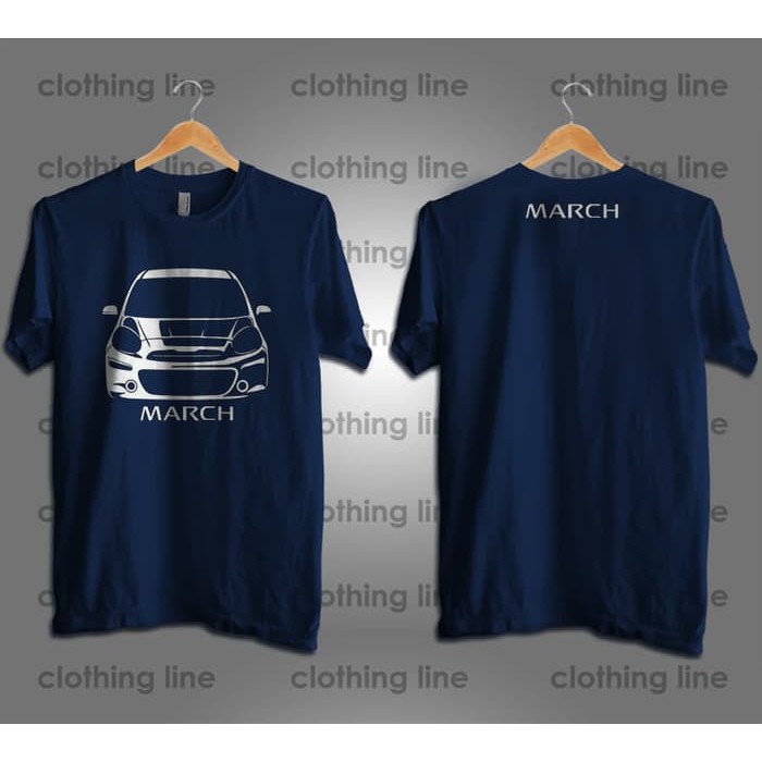 ( PROMO )  KAOS BAJU MOBIL NISSAN MARCH SILUET -JOVA