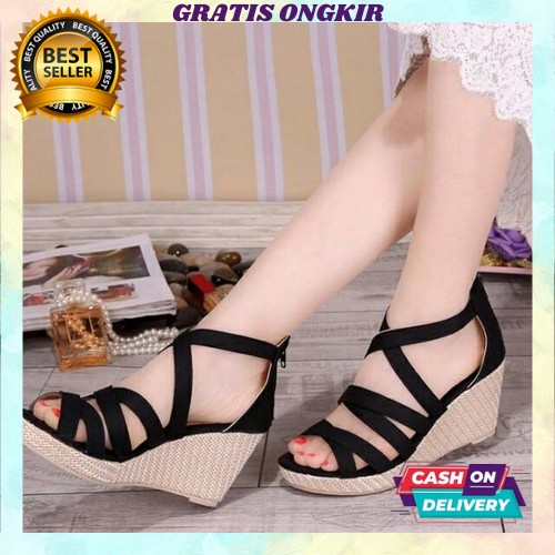 Model Sandal Homyped Wanita Original Terbaru Wedges Promo Ori Kekinian Kulit Sintetis Louisa N61 - N