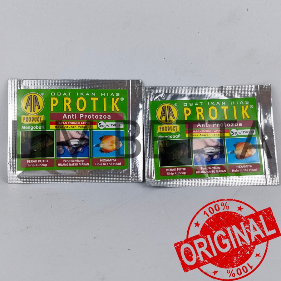 PROTIK 5 GRAM / OBAT IKAN PROTIK ANTI PROTOZOA