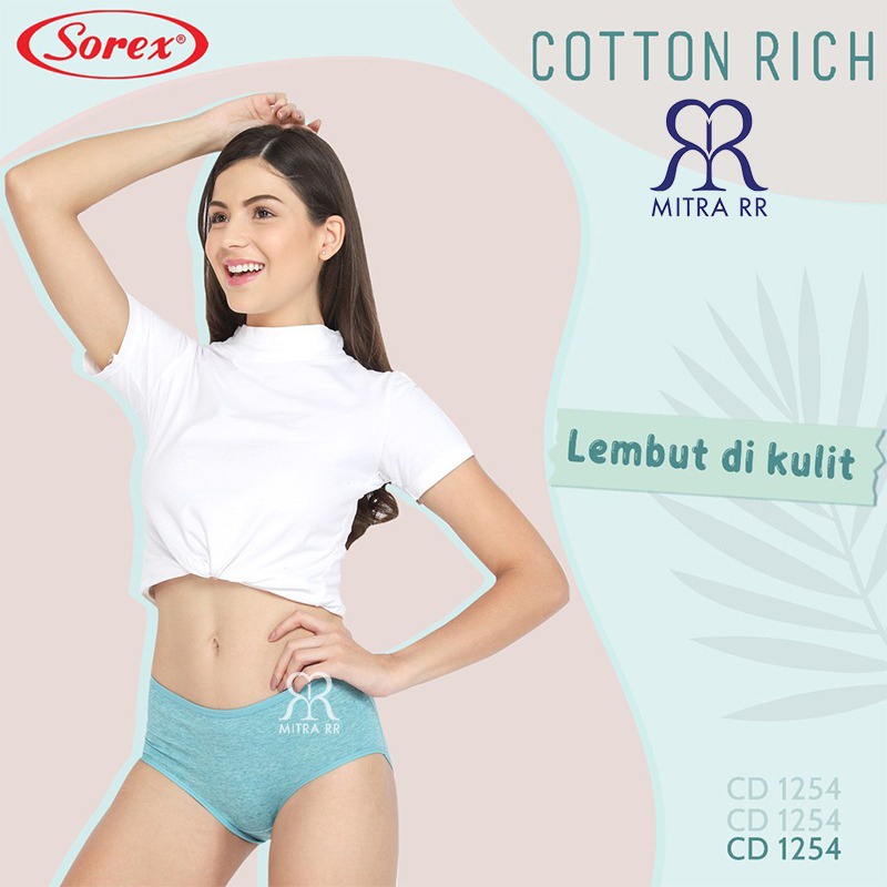 CD Sorex 1254 Celana Dalam Wanita Cotton Rich Katun Premium Women Underwear Fit to XL
