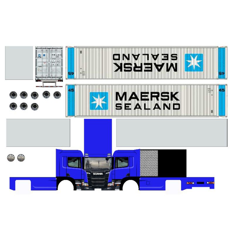 Lembaran Papercraft Truck Container