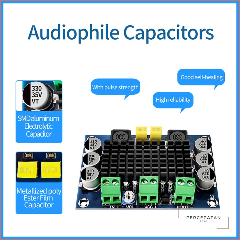【XH-M542】 Papan Penguat Daya Digital Mono 100W 【TPA3116D2】 Papan Penguat Audio Digital 12-26V