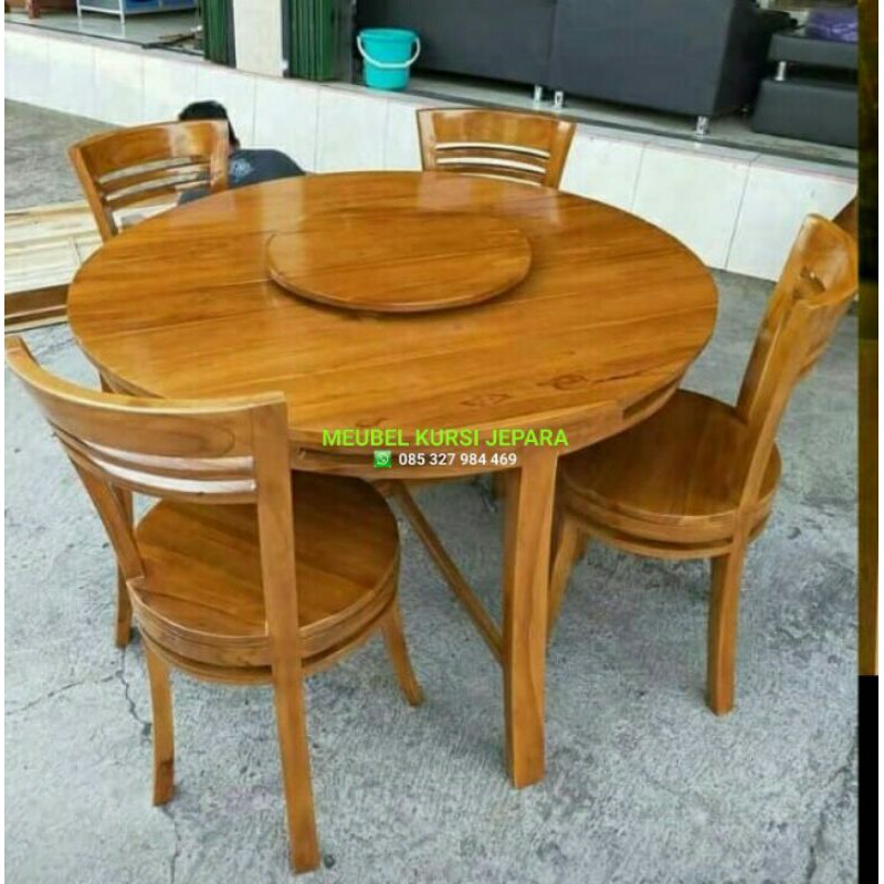 meja makan set / meja makan putar