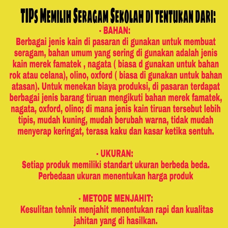 Seragam kemeja lengan panjang PUTIH Litton POLOS SD SMP SMA bahan adem / Hem sekolah putih