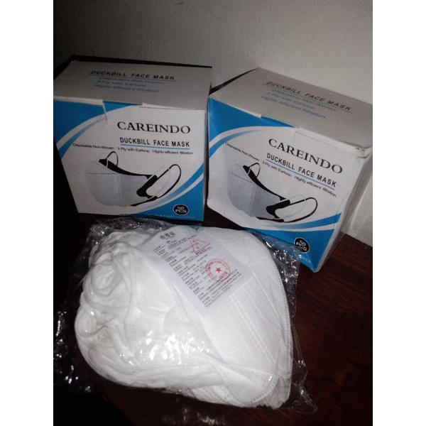 Masker CAREINDO Duckbill face mask putih