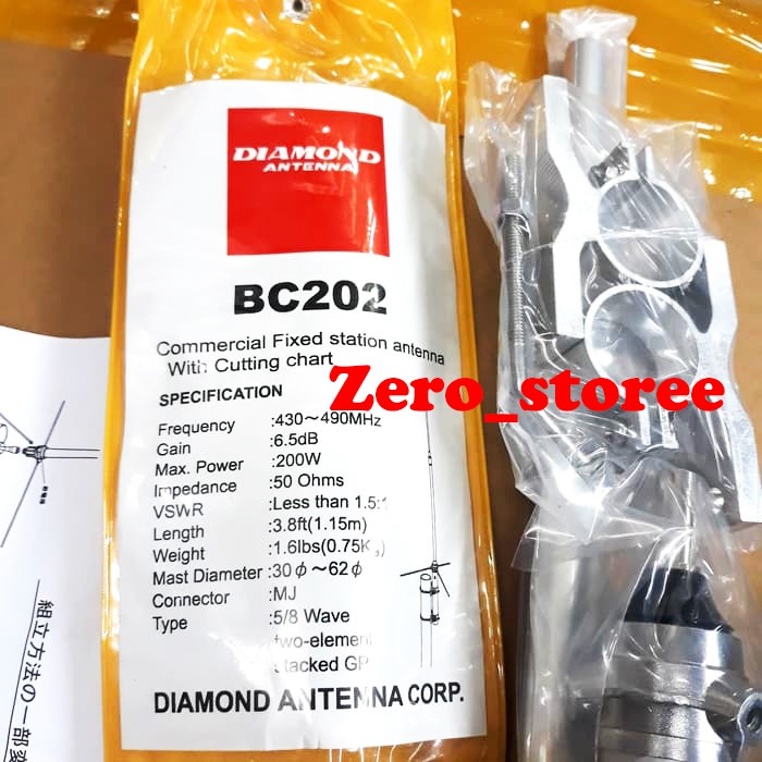 DIAMOND BC 202 ORIGINAL asli Diamond BC202 BC-202 Jepang UHF 430-490 U400 Rig Antena Base Gedung