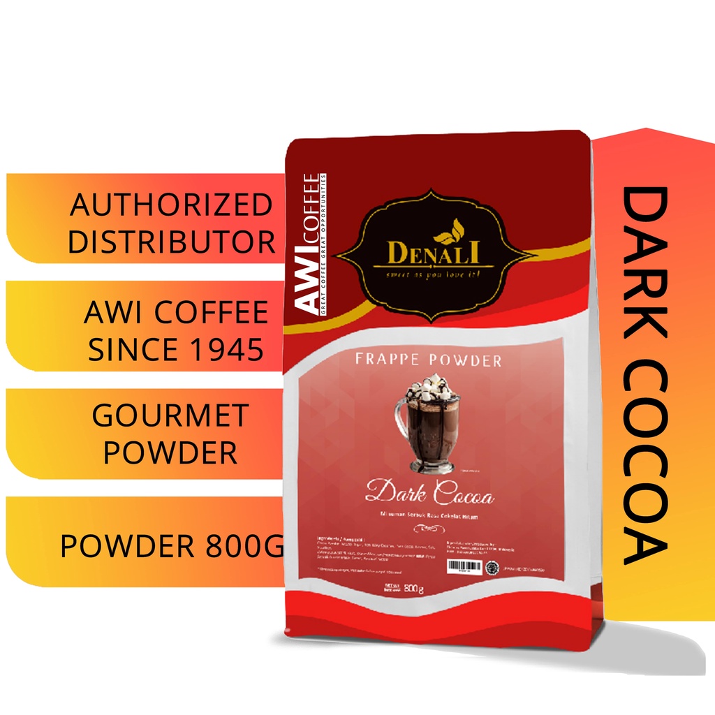 

Awi Coffee I Powder Dark Cocoa 800gr I denali I coffee | Flavored