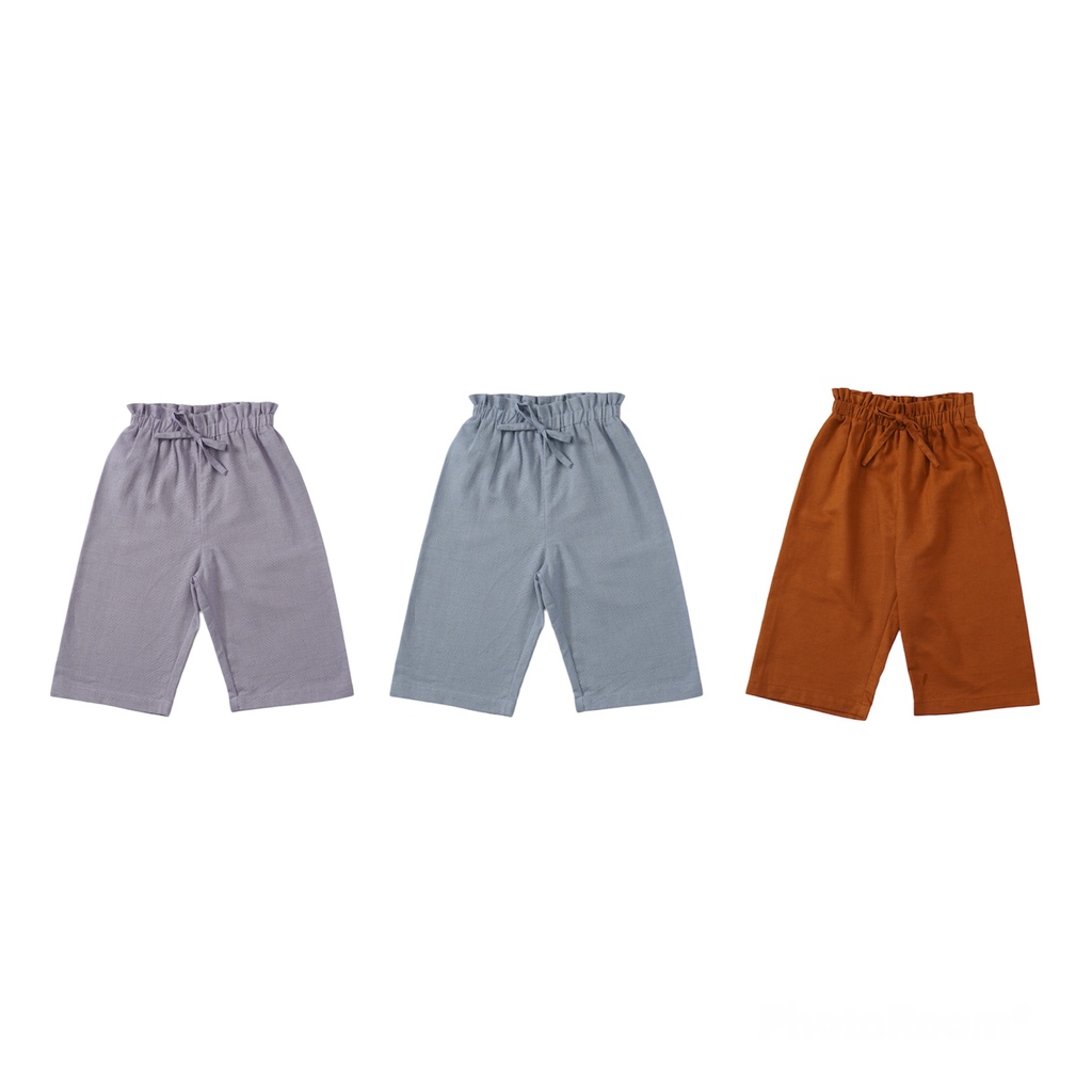 Soleram ABBY Cullote - Celana Kulot Katun Linen Harian Anak Bawahan Lucu Soft Adem