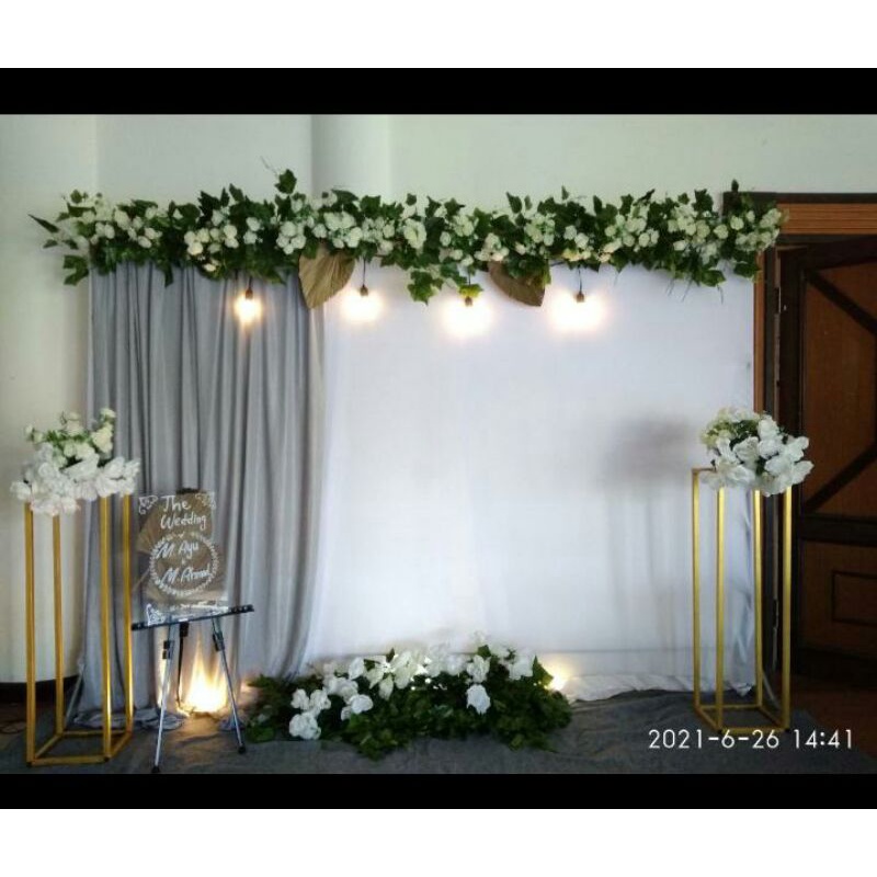 sewa surabaya sidoarjo backdrop dekorasi akad lamaran photobooth 3meter