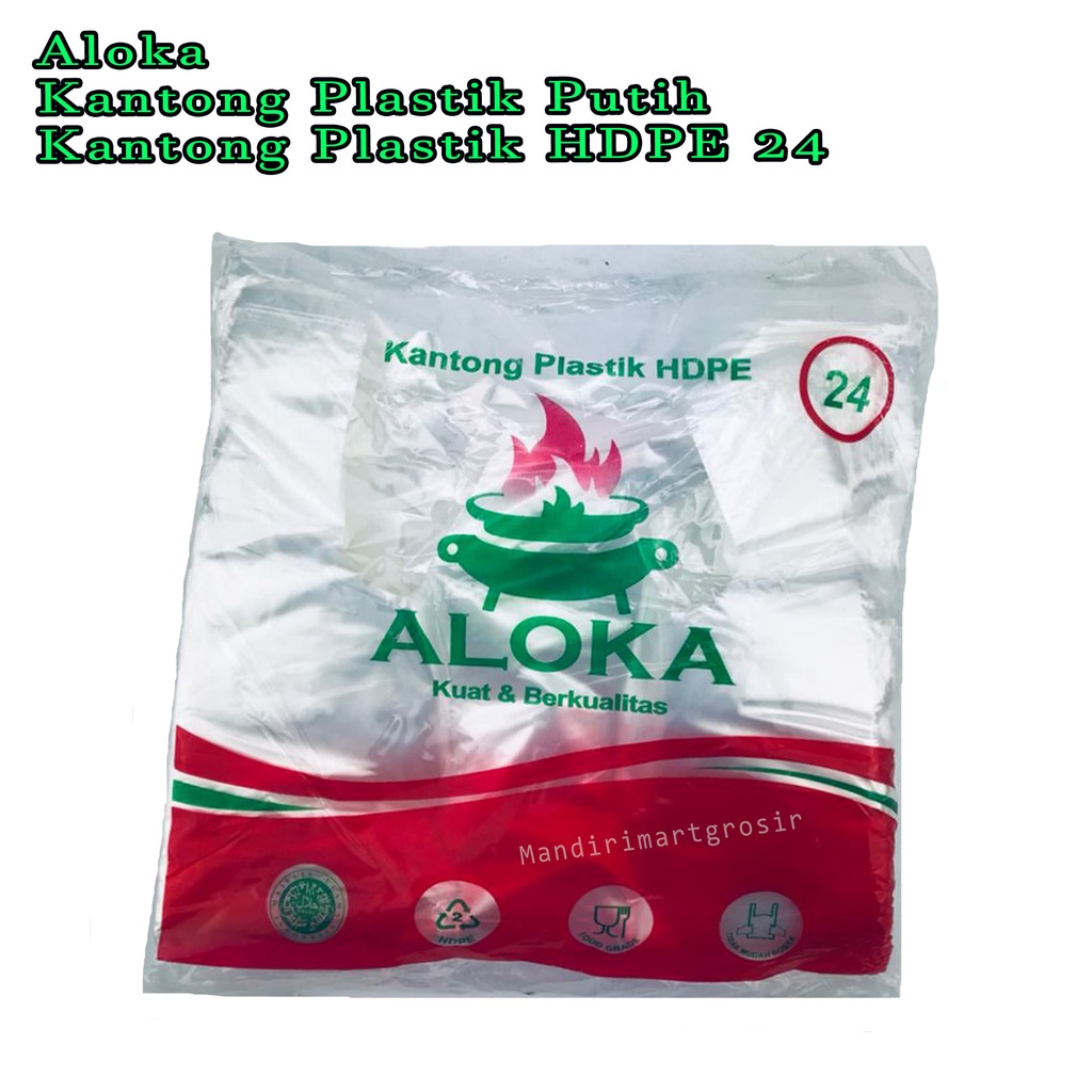 Kantong Plastik Putih *Aloka * Kantong Plastik HDPE 24 *