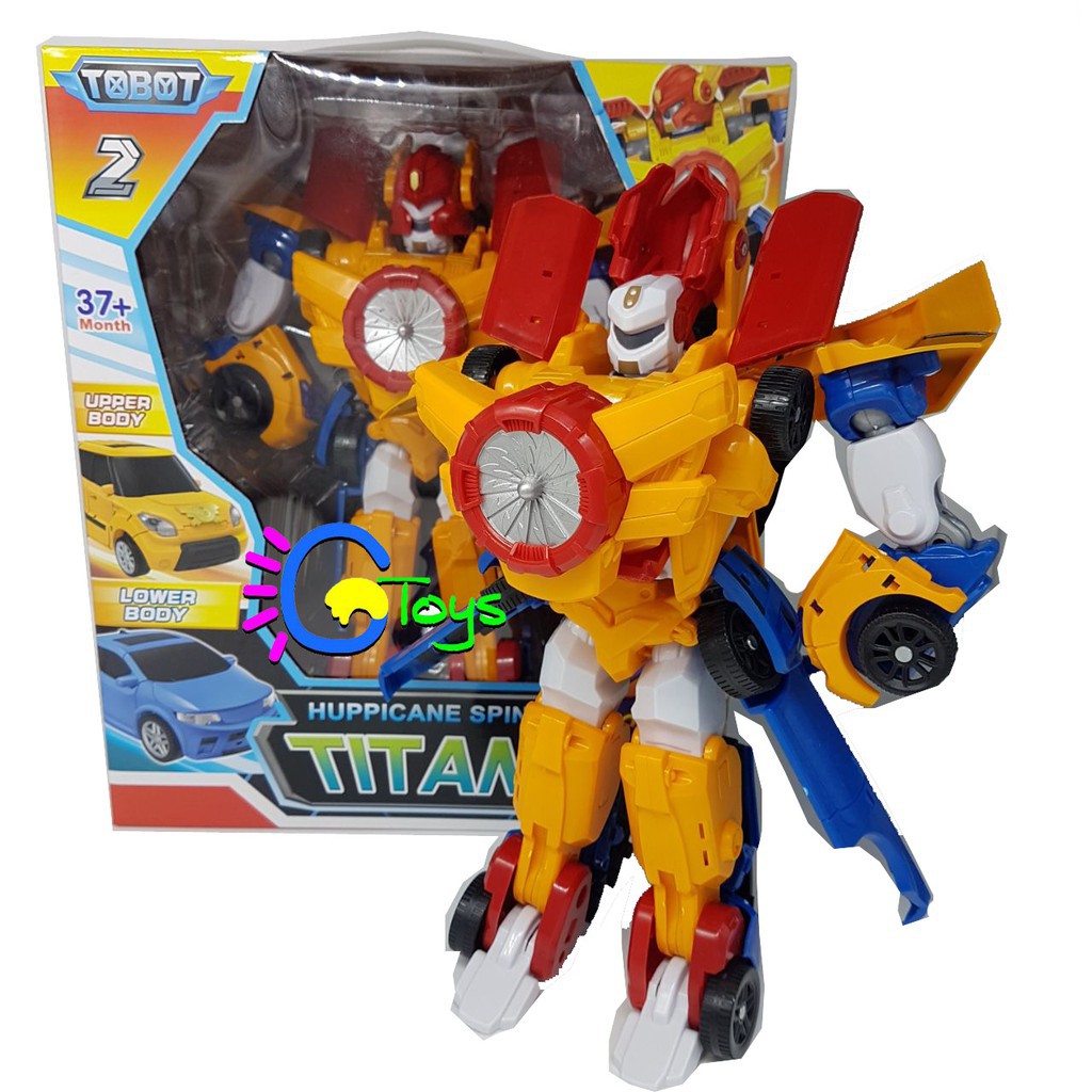 Tobot Titan Hurricane Spin UK Besar XY Kombinasi 2 Mobil