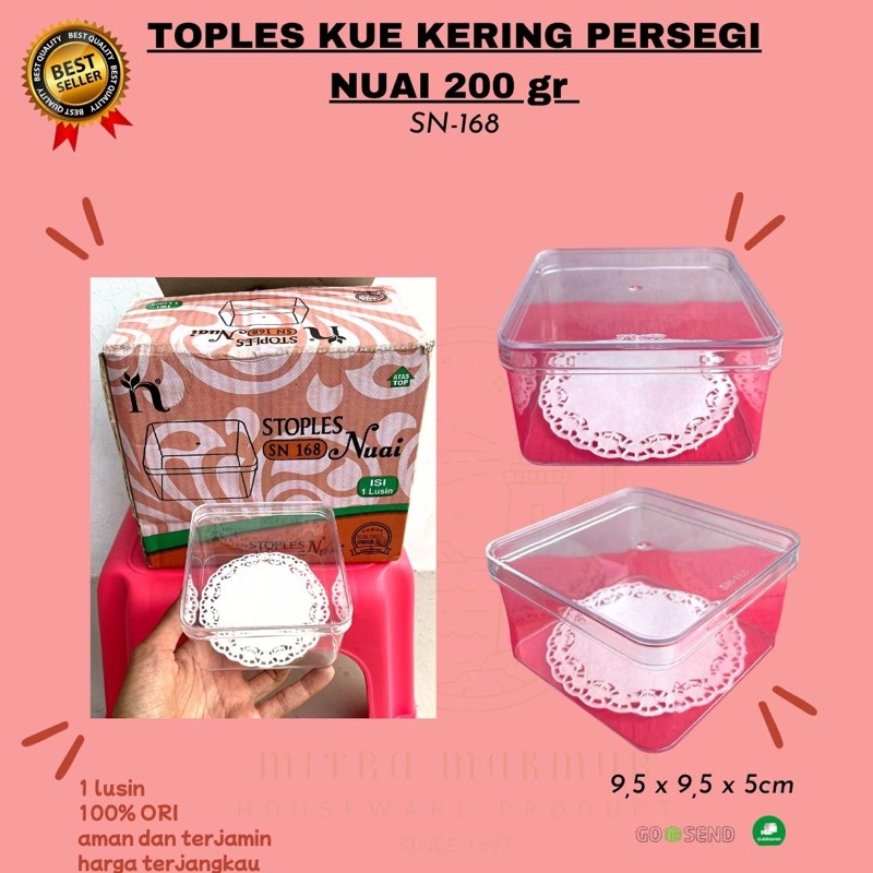 SALE!! TOPLES KUE KERING KOTAK 200-250 Gram / TOPLES KUE MURAH NUAI SN 168-268-278