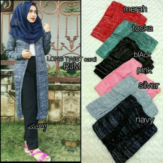 Long Twist Cardie Pakaian Wanita Harga Murah