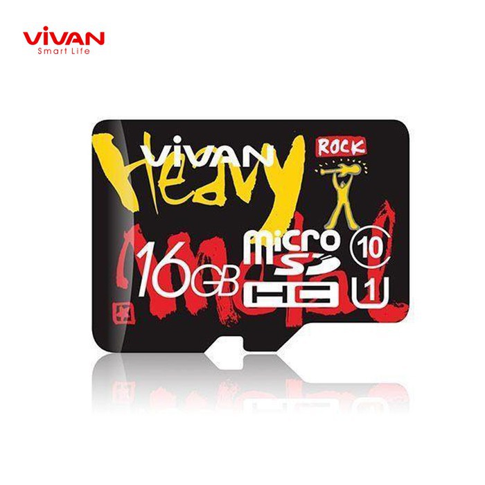 Micro SD VIVAN V16U10 16GB  TF Card Memory Card Class 10 Black + Red - Garansi Resmi 5 Tahun