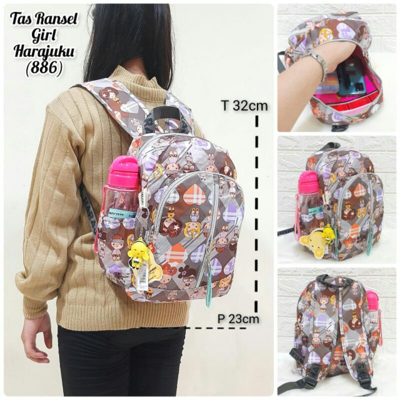 Tas Ransel Harajuku Tas Ransel Sekolah Tas Anak Perempuan Tas Ransel Anak  Tas Ransel Motif