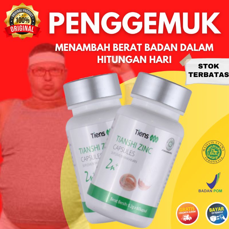 Penggemuk Badan Zinc Kapsul Tiens Eceran Penggemuk Badan Tiens Zinc Tiens Original Obat Gemuk Tiens