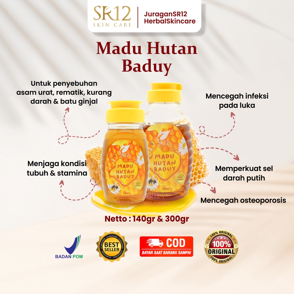 Madu Baduy SR 12 SR12 Madu Murni Hutan Asli Original 100% Alami Obat Asam Urat Batu Ginjal Penambah Stamina