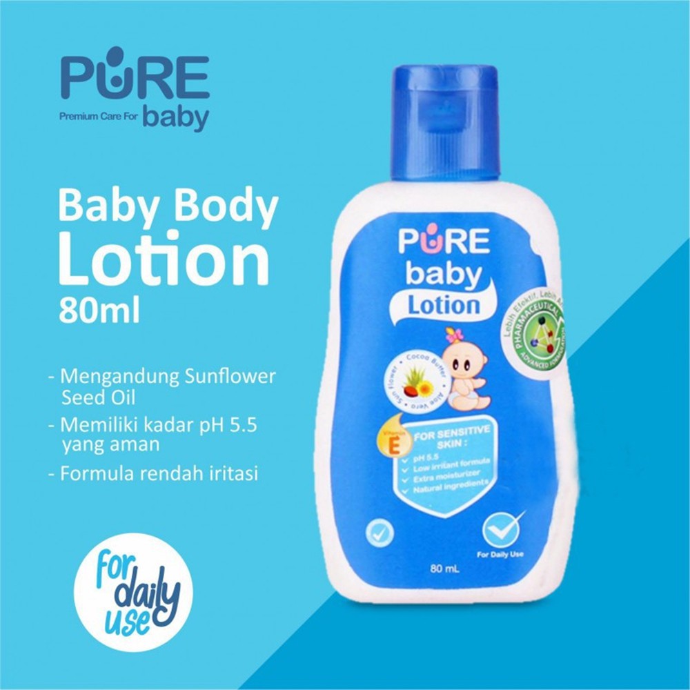 Pure Baby Body Lotion 200ml Lotion Bayi untuk Kulit Bayi