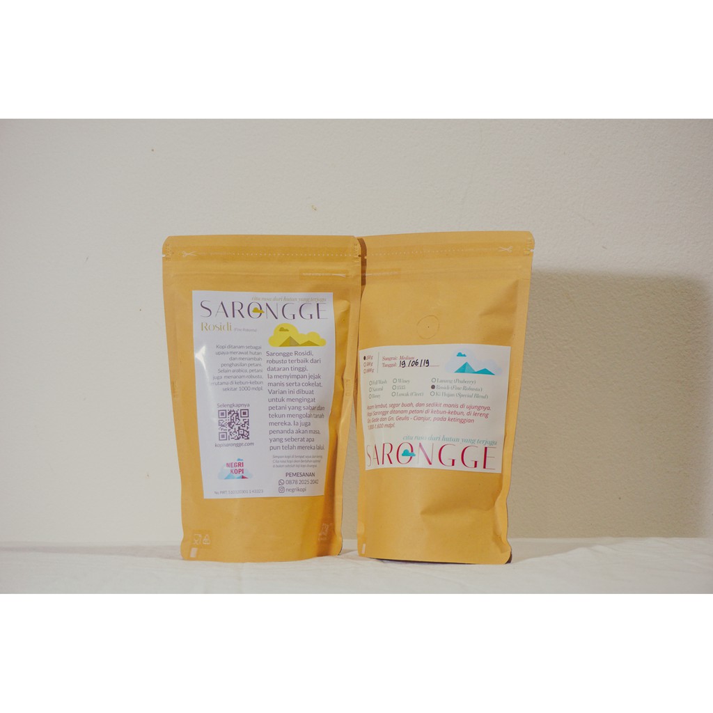 

Kopi Sarongge Rosidi - Fine Robusta (500g) Roasted Beans by Negri Kopi