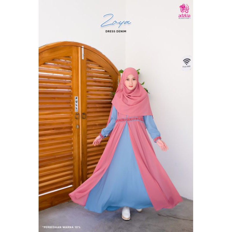 gamis Zoya dress by Adzkia hijab