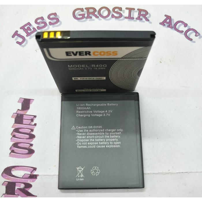 Baterai Battery Evercross Evercoss Cross R40G Jump T2 Double Power - Hitam