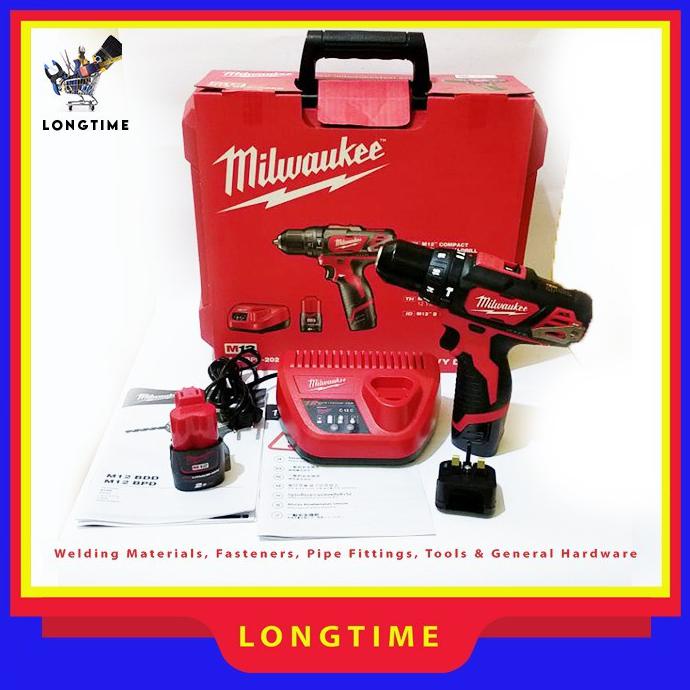 Jual Produk Terbaik] Milwawkee M12 Bpd202C 12V Compact Combi Hammer