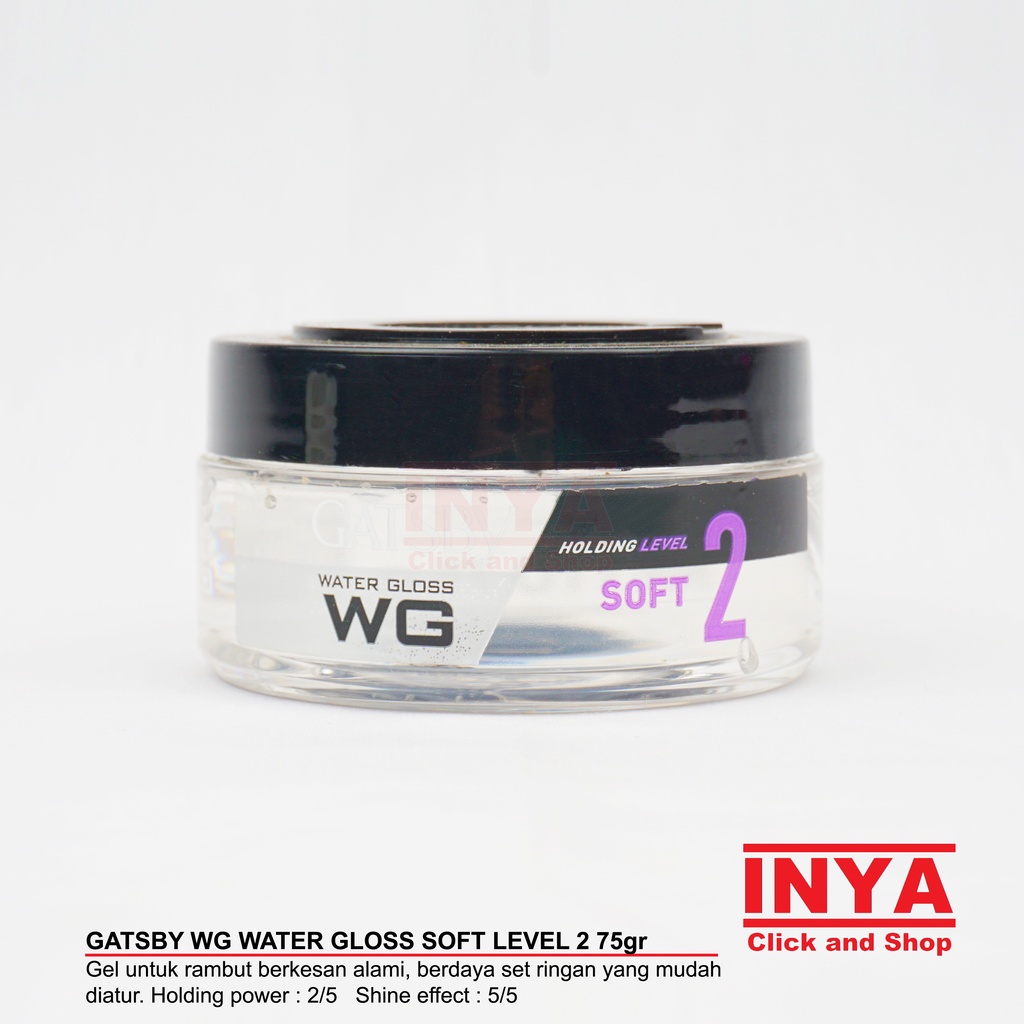 GATSBY WG WATER GLOSS SOFT LEVEL 2 HAIR GEL 75gr